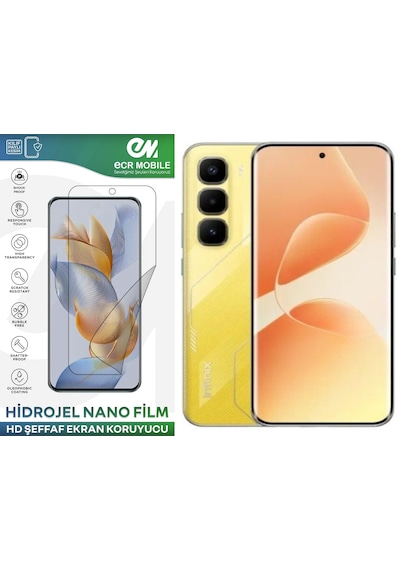 Infinix Hot 60 Pro Plus İle Uyumlu Hidrojel Nano Film Hd Şeffaf Ekran Koruyucu Tempered Cam Değildir