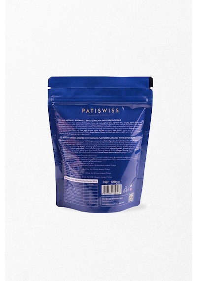 Patiswiss Bittebon Muz Aromalı Karamelli Beyaz Çikolatalı Bisküvi Draje 120 G