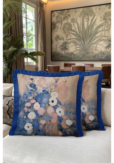 Çiçek Vintage Floral Saçaklı Yastık Kılıfı-sanatsal Bahçe Bej Mavi Lacivert Püsküllü Kırlent Kılıfı Uzak Rota Nova Çiçek Vintage Floral Saçaklı Yastık Kılıfı-sanatsal Bahçe Bej Mavi Lacivert Püsküllü Kırlent Kılıfı Uzak Rota Nova