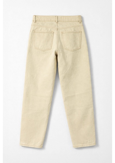 Bluew White Kadın Ekru Straight Fit Pamuk Jean Pantolon 24