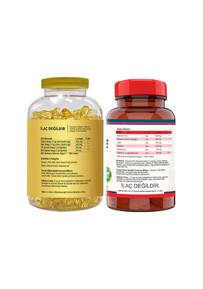 Flx Omega 3 Balık Yağı 180 Softgel & Nevfix Coenzyme Q10 200 Mg K