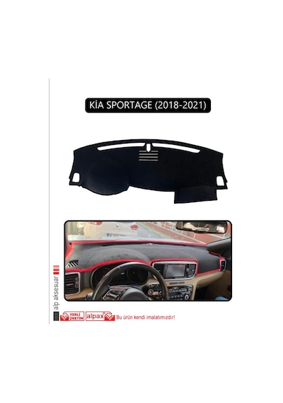 Kia Sportage 2018-2021torpido Koruma Halısı Siyah Kenar