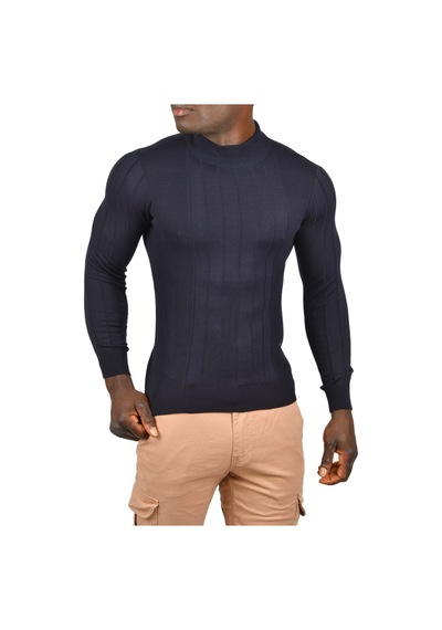 Deepsea Erkek Lacivert Yarım Balıkçı Yaka Çizgili Tüylenmeyen Slim Fit Triko Kazak 2505491 Lacivert Deepsea Erkek Lacivert Yarım Balıkçı Yaka Çizgili Tüylenmeyen Slim Fit Triko Kazak 2505491 Lacivert