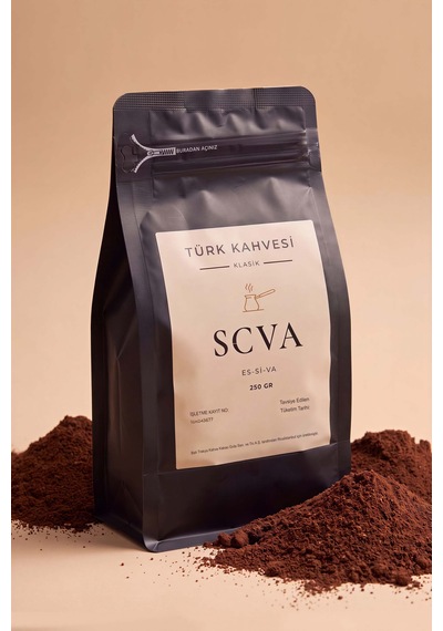 Scva Taze Kavrulmuş Klasik Türk Kahvesi 250 Gr Diğer
