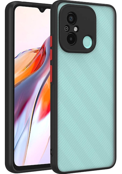 Xiaomi Redmi 12c Kılıf Zore Hux Kapak Siyah