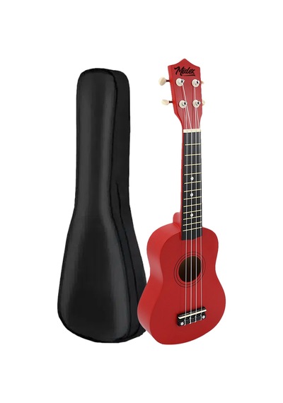 Midex UKX-901RD Kırmızı Soprano Ukulele (Askı Çanta Metod Pena)