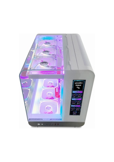 Quadro Qx100 Eagle Usb 3.2 Rgb Atx Mid Tower Beyaz Kasa