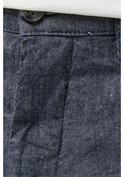 Lacoste Men's Slim Fit Bermuda Shorts Erkek Dar Kesim Keten Bermuda Şort Lacivert