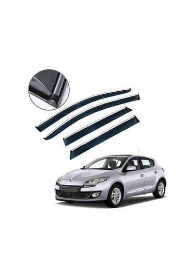 Renault Megane 3 Hb Krom Çıtalı Cam Rüzgarlığı 2011-2015