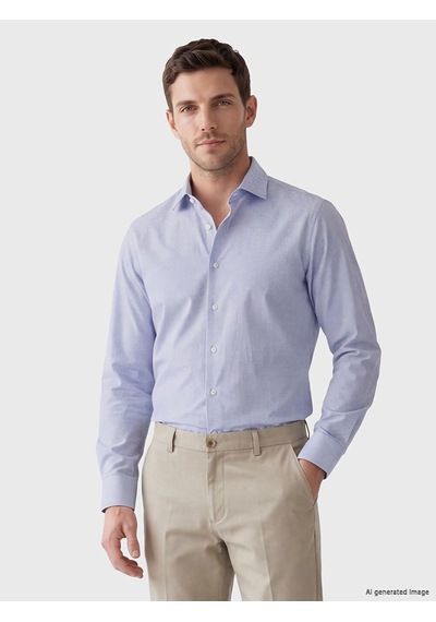 Lcw Busıness Lacivert Slim Fit Ekose Erkek Gömlek