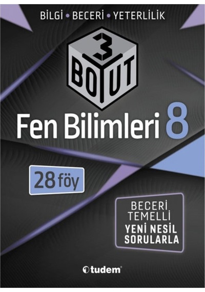 8 Sınıf Fen Bilimleri 3 Boyut Soru Bankası Tudem Yayınları