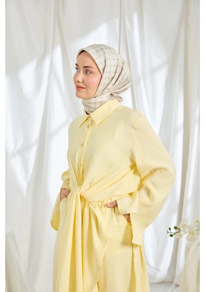 Silk Home %100 Twill İpek Eşarp S539 Taş-vizon