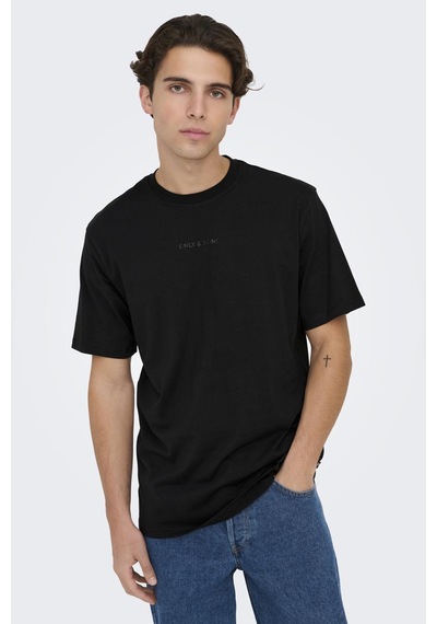 Only & Sons Erkek T Shirt 22028147 Siyah Siyah