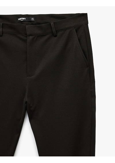 Koton Slim Fit Normal Bel Cepli Kumaş Pantolon Kahverengi 6sam40003hk Kahve
