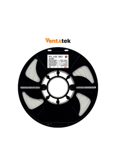 Elas 3d Beyaz Hs Abs Filament - 1.75mm - 1 Kg Beyaz
