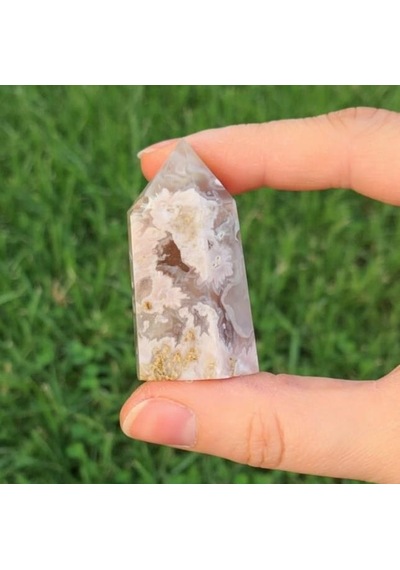 Doğal Çiçek Akik Flower Agate Kütle Küçük Boy