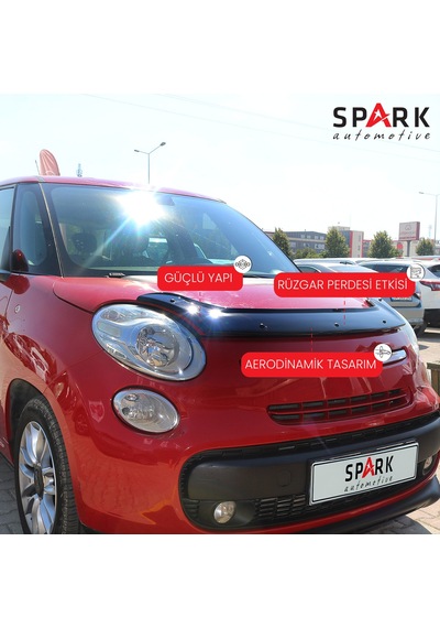 Fiat 500 L 2016- Yılı Ve Sonrası Uyumlu Kaput Rüzgarlığı 3mm Siyah
