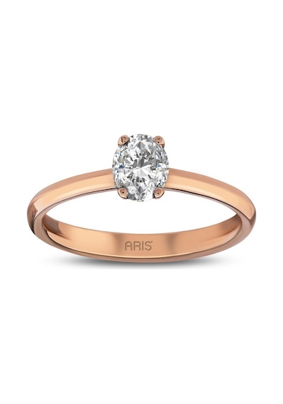 0.30 Karat Pırlantalı Oval Tektaş Yüzük