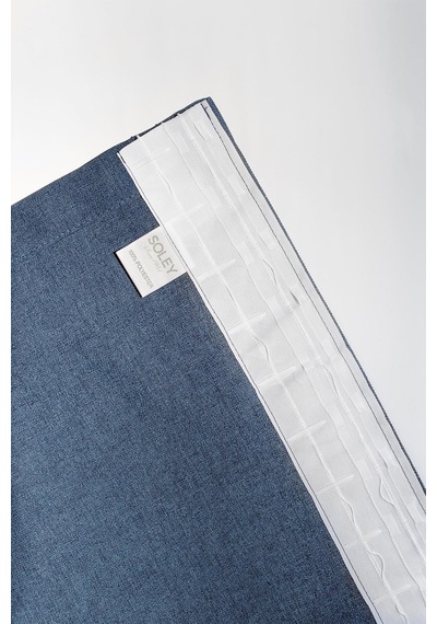 Olea 140x270 Cm 2 Adet Fon Perde İndigo Mavi
