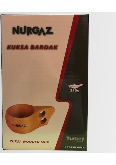 Nurgaz Ng-Kks-L Kuksa Ahşap Fincan Kupa Kamp Bardak Leon