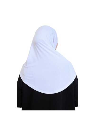 Modish Group Kadın Hazır Türban Çapraz Tek Parça Pratik Namaz Başörtüsü Beyaz