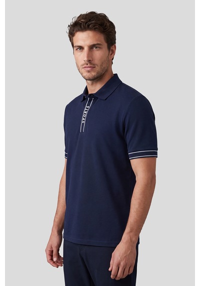Buratti Pamuklu Regular Fit Yarım Fermuarlı Polo T Shirt Erkek Polo Yaka T Shirt 5904073 İndigo