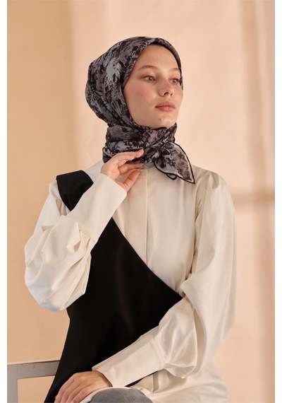 Silk Home Soft Eşarp 73095-14 Gri, Füme, Gümüş, Siyah, Eski Lavanta