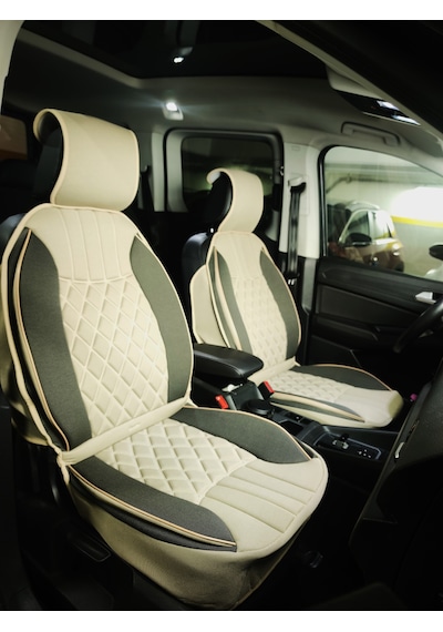 Renault Talisman Lüx Oto Koltuk Minderi Ön Arka 5'li Set Elegance Serisi Bej-koyubej