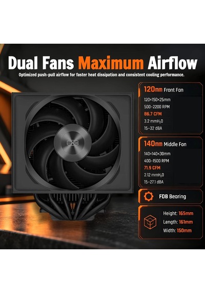 Cps Rz820 Cpu Hava Soğutucu, Dört 8mm Ve Dört 6mm Isı Borulu 290w Tdp Çift Kule Soğutucu, Çift Pwm Fan, Intel Lga Diğer Cps Rz820 Cpu Hava Soğutucu, Dört 8mm Ve Dört 6mm Isı Borulu 290w Tdp Çift Kule Soğutucu, Çift Pwm Fan, Intel Lga Diğer