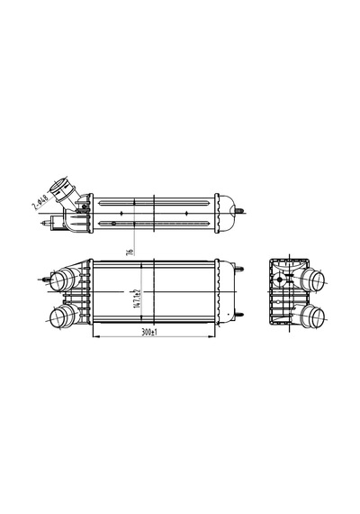ORIS IFI510076 Turbo Radyatörü (Intercooler) Jumpy Expert Scudo 1.6 HDI Dmtj 07- (Mek) (Ac-) (300X157X80)