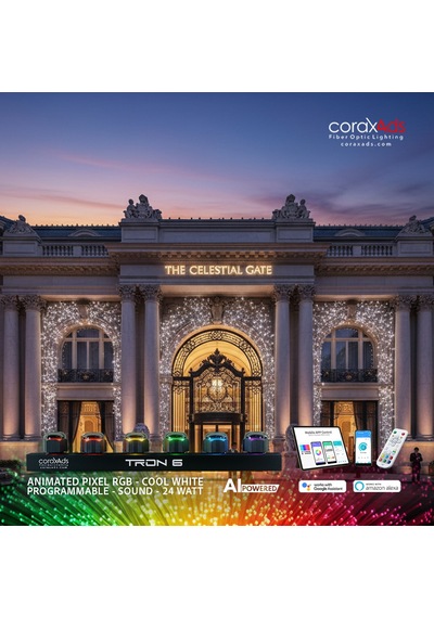 Dış Mekan Ambiyas Fiber Optik Aydınlatma Ip67 Yıldız Kiti - Mini Çok Renkli