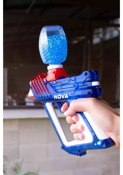 Gel Blaster Nova Double Blast 2 Li Jel Oyuncu Seti, Kırmızı-mavi Nerf, Oyuncak Tabanca