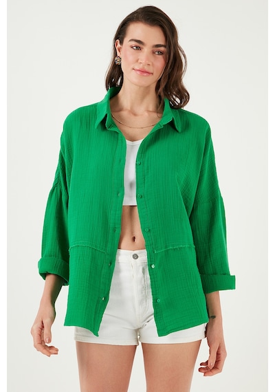 Lela Pamuklu Regular Fit Müslin Bayan Gömlek Cf25S166905 Benetton