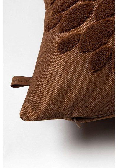 Bohem Özel Tasarım Punch Panç Desen Kare Dekoratif Kırlent Kılıfı 43x43 Cm Flower Taba Diğer
