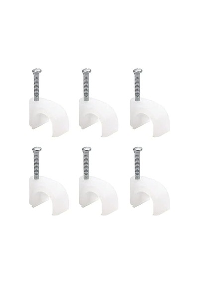 100 Adet No 1 Beton Çivili Kablo Tutucusu Kroşe -1 Numara 4x6 Mm Kordon Kablo Kroşesi 100