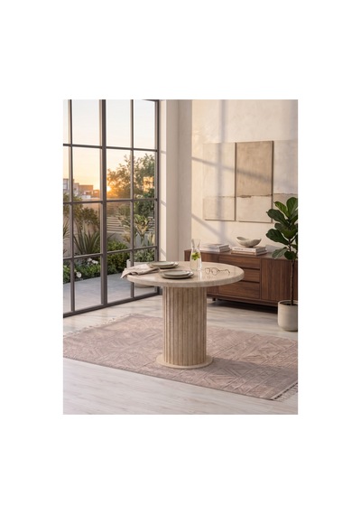 Aura Yuvarlak Bohem 90x90 Mdf Masa Masa Fiyatıdır Traverten Traverten