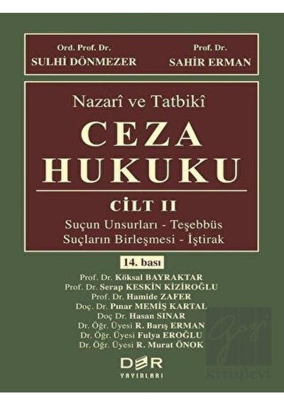 Nazari ve Tatbiki Ceza Hukuku 2- Der Yayınları