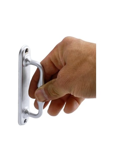 Tr Küçük Kıvrık Çekme Kolu Sürgülü Kapı Tutma Kulpu Kulbu Tutamağı Kol Mat Krom Renk 12 Cm İki Vidalı