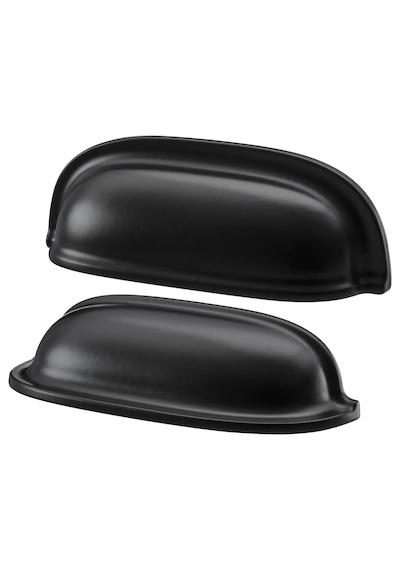 Ikea Eneryda Kulp, Krom Kaplama Ve Siyah 89 Mm, 2 Adet Siyah