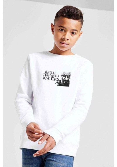Tshirthane I Am One Breaking Bad Who Baskılı Unisex Çocuk Beyaz Sweatshirt