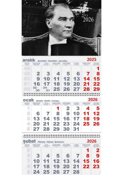 2026 Gemici Duvar Takvimi