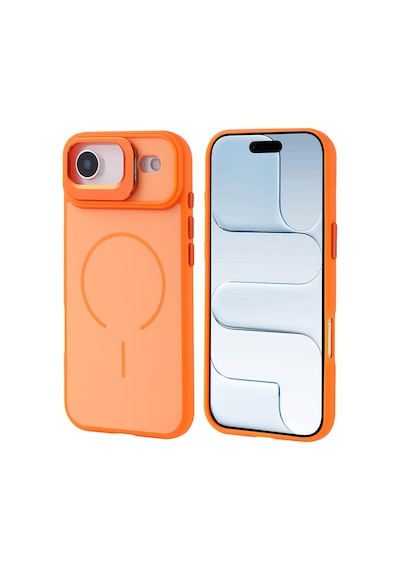 Zore İphone 17 Air Kılıf M-safe Şarj Özellikli Kamera Standlı Nvth Notron Kapak - Siyah