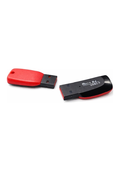 Kyrotech Micro Sd Kart Okuyucu Sdxc Tf Usb 2.0 T-flash Microsd Transflash Hafıza Kartı Okuyucu Adaptör Yazıcı Mini Android Telefon Kamera Pda Mp3 Mp4 Pc Mac Tablet Tv Kutusu Uyumlu Kırmızı