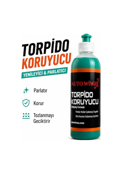 Auto Wiwax Torpido Koruyucu 500 Ml Plastik Vinil Kauçuk Torpido Parlatıcı Yenileyici
