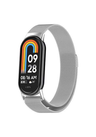 Xiaomi Smart Band 8 Zore Krd-01 Metal Kordon-gümüş