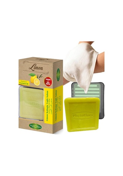 Phytoflora Limon Kabuğu Yağlı Sabun 125 G + Sabunluk + Kese