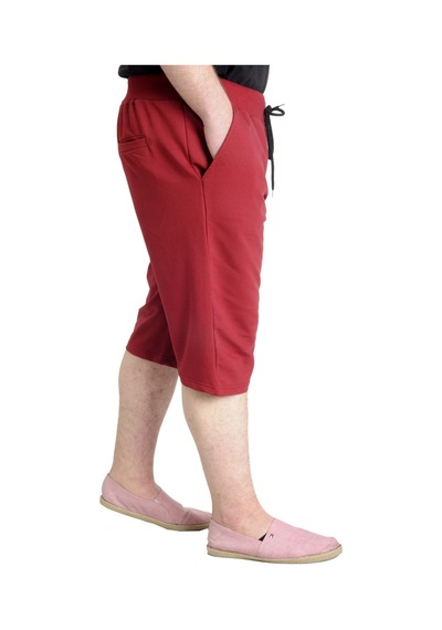 Mode Xl Büyük Beden Erkek Kapri Md Club 23508 Bordo 001