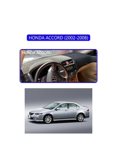 Honda Accord 2002-2008torpido Koruma Halısı Mavi Kenar