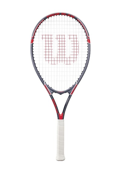Wilson Tour Slam Adult Strung Tennis Racket, 4 3/8" - Red/black