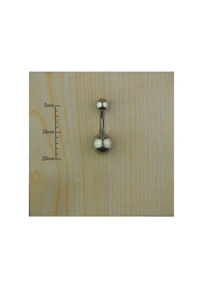 Cerrahi Çelik Göbek Piercing 8 Mm Gümüş
